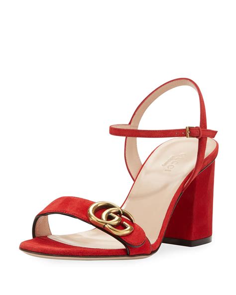 gucci sandals red